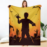 Halloween Walking Zombie Print Blanket