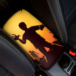 Halloween Walking Zombie Print Car Center Console Cover