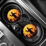Halloween Walking Zombie Print Car Coasters