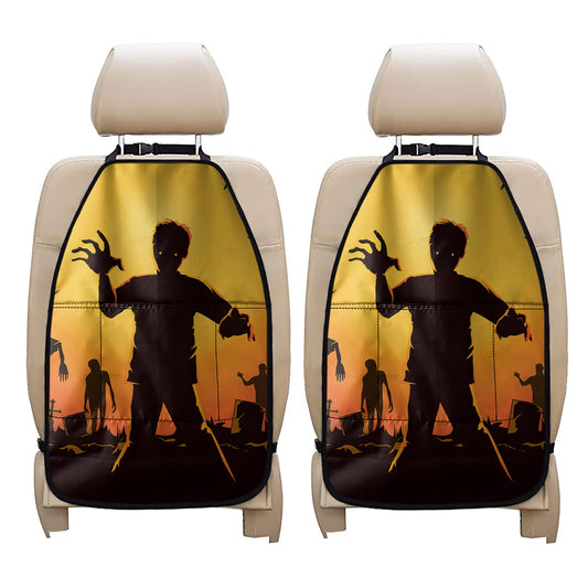 Halloween Walking Zombie Print Car Seat Organizers