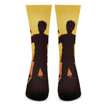 Halloween Walking Zombie Print Crew Socks