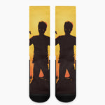 Halloween Walking Zombie Print Crew Socks