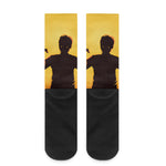 Halloween Walking Zombie Print Crew Socks