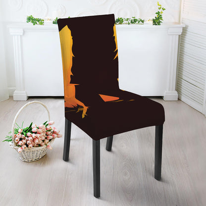 Halloween Walking Zombie Print Dining Chair Slipcover