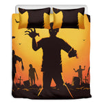 Halloween Walking Zombie Print Duvet Cover Bedding Set