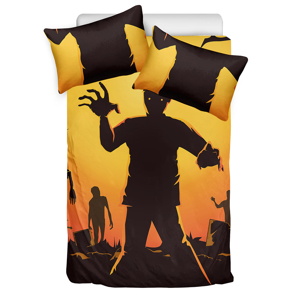 Halloween Walking Zombie Print Duvet Cover Bedding Set