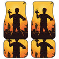 Halloween Walking Zombie Print Front and Back Car Floor Mats