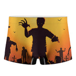 Halloween Walking Zombie Print Men's Boxer Briefs