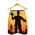 Halloween Walking Zombie Print Men's Shorts