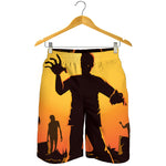 Halloween Walking Zombie Print Men's Shorts