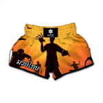 Halloween Walking Zombie Print Muay Thai Boxing Shorts