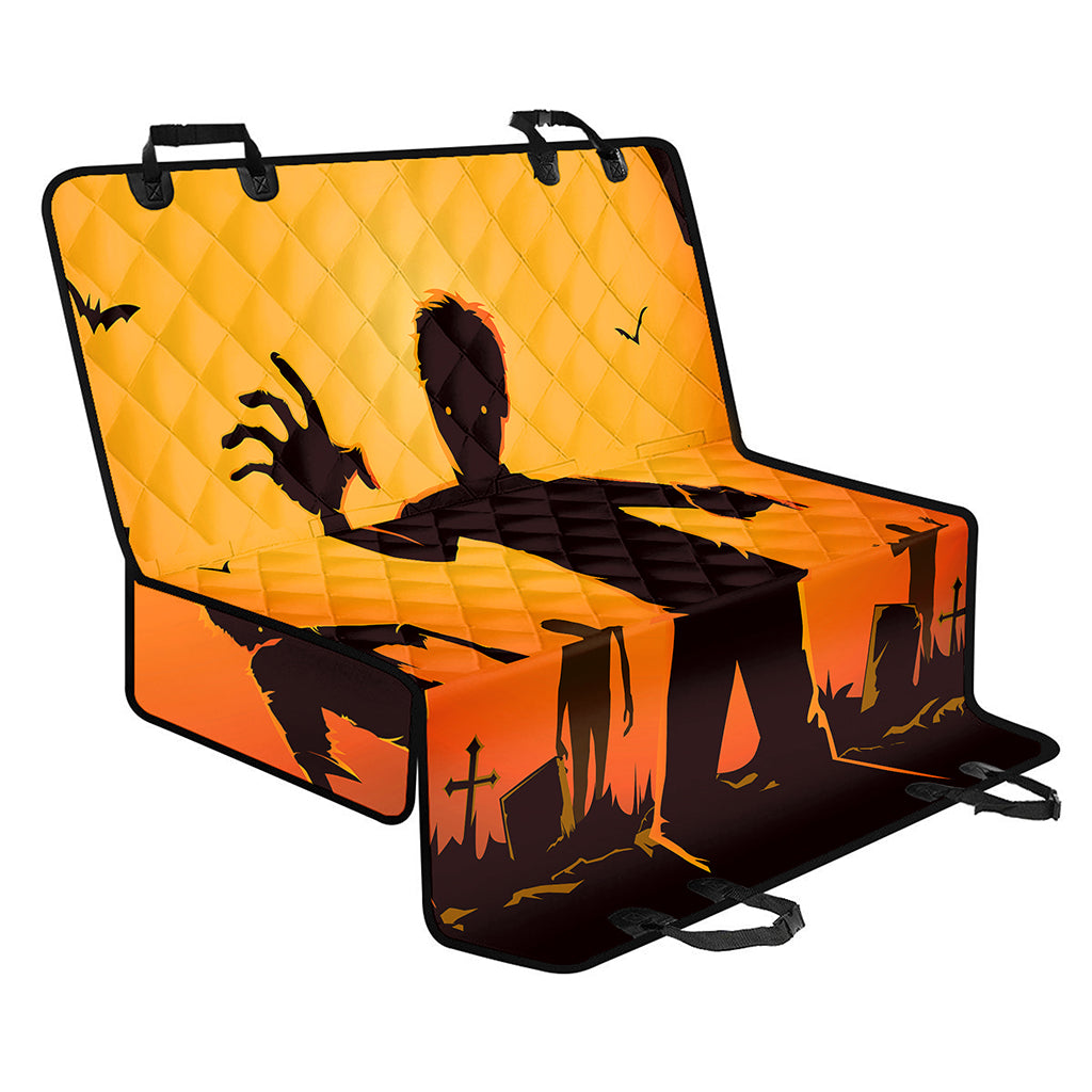 Halloween Walking Zombie Print Pet Car Back Seat Cover