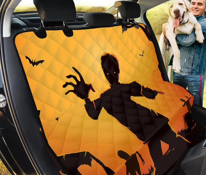 Halloween Walking Zombie Print Pet Car Back Seat Cover