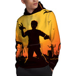 Halloween Walking Zombie Print Pullover Hoodie