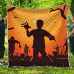 Halloween Walking Zombie Print Quilt