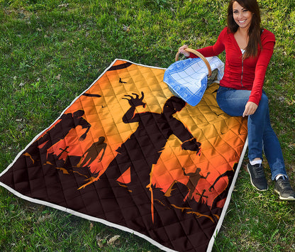 Halloween Walking Zombie Print Quilt
