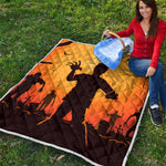 Halloween Walking Zombie Print Quilt