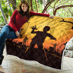 Halloween Walking Zombie Print Quilt