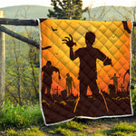 Halloween Walking Zombie Print Quilt