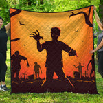 Halloween Walking Zombie Print Quilt