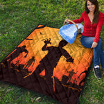 Halloween Walking Zombie Print Quilt