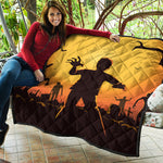 Halloween Walking Zombie Print Quilt
