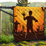 Halloween Walking Zombie Print Quilt