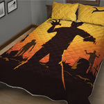 Halloween Walking Zombie Print Quilt Bed Set
