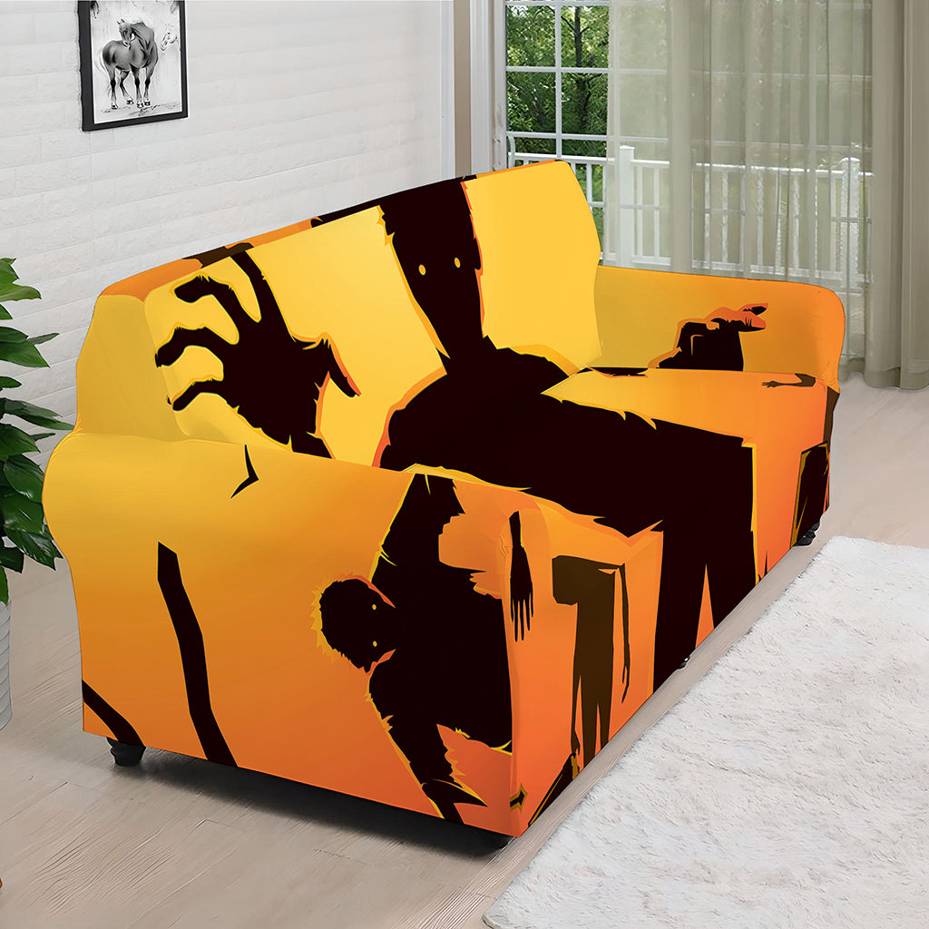 Halloween Walking Zombie Print Sofa Cover