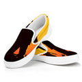 Halloween Walking Zombie Print White Slip On Sneakers
