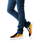 Halloween Walking Zombie Print White Slip On Shoes