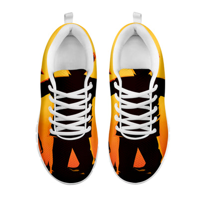 Halloween Walking Zombie Print White Sneakers