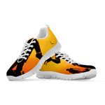 Halloween Walking Zombie Print White Sneakers