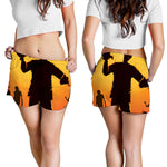Halloween Walking Zombie Print Women's Shorts