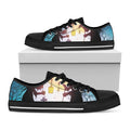 Halloween Witch And Cauldron Print Black Low Top Sneakers