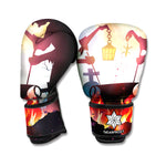 Halloween Witch And Cauldron Print Boxing Gloves
