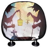 Halloween Witch And Cauldron Print Car Headrest Covers