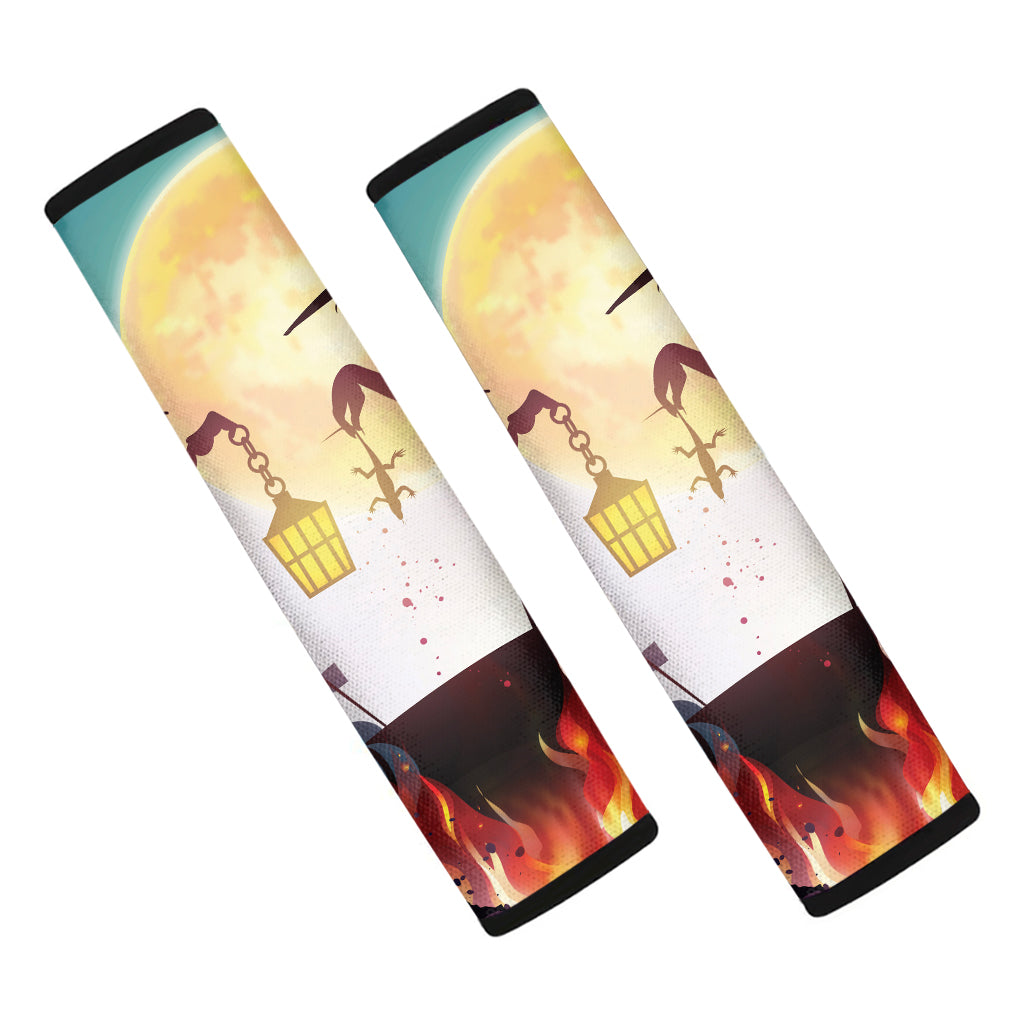 Halloween Witch And Cauldron Print Car Seat Belt Covers