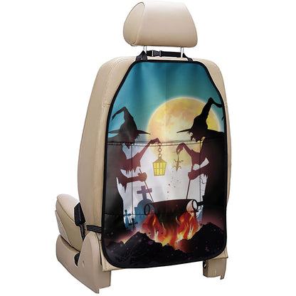 Halloween Witch And Cauldron Print Car Seat Organizers