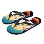 Halloween Witch And Cauldron Print Flip Flops