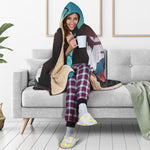 Halloween Witch And Cauldron Print Hooded Blanket