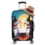 Halloween Witch And Cauldron Print Luggage Cover