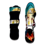 Halloween Witch And Cauldron Print Muay Thai Shin Guard