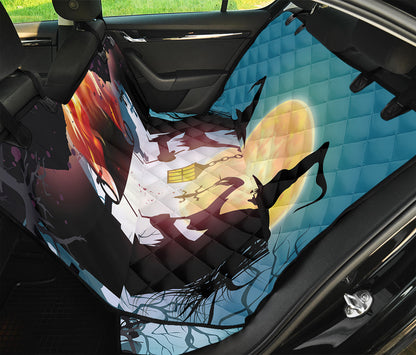 Halloween Witch And Cauldron Print Pet Car Back Seat Cover