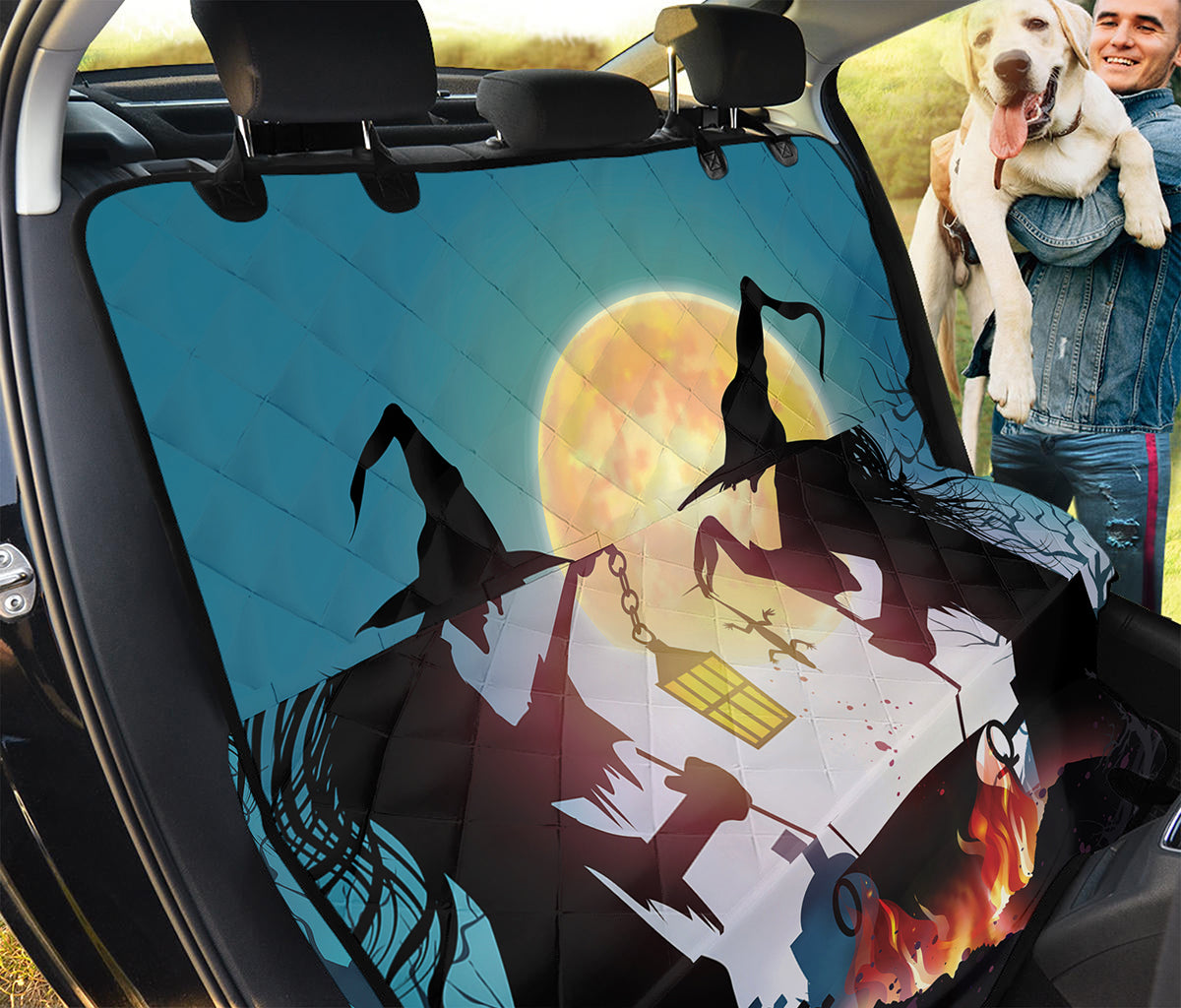 Halloween Witch And Cauldron Print Pet Car Back Seat Cover