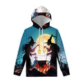 Halloween Witch And Cauldron Print Pullover Hoodie