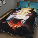 Halloween Witch And Cauldron Print Quilt Bed Set
