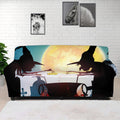 Halloween Witch And Cauldron Print Sofa Cover