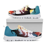 Halloween Witch And Cauldron Print White Sneakers