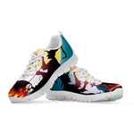 Halloween Witch And Cauldron Print White Sneakers